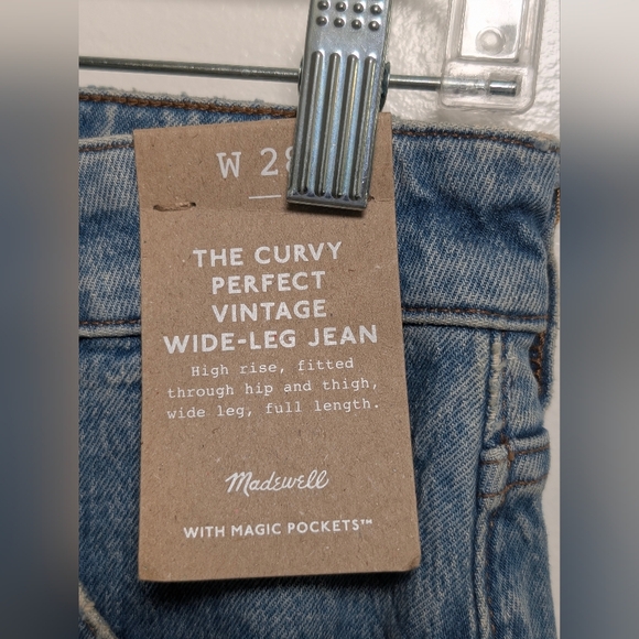 Madewell Curvy Perfect Vintage Wide Leg Jeans NWT Women’s 28 High Rise Retro - Picture 2 of 12